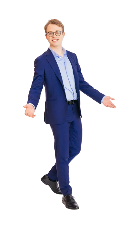 Jan-Michael Bussmann, MSc im Business Outfit