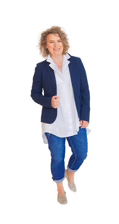 Heidi Thyri im Business Outfit