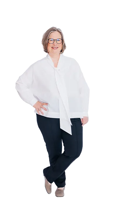 Irene Löffler im Business Outfit